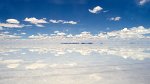 Salar de Uyuni, the world's largest salt flat (10,582 km2), like a mirror after a rare rainy night 16.01.1997